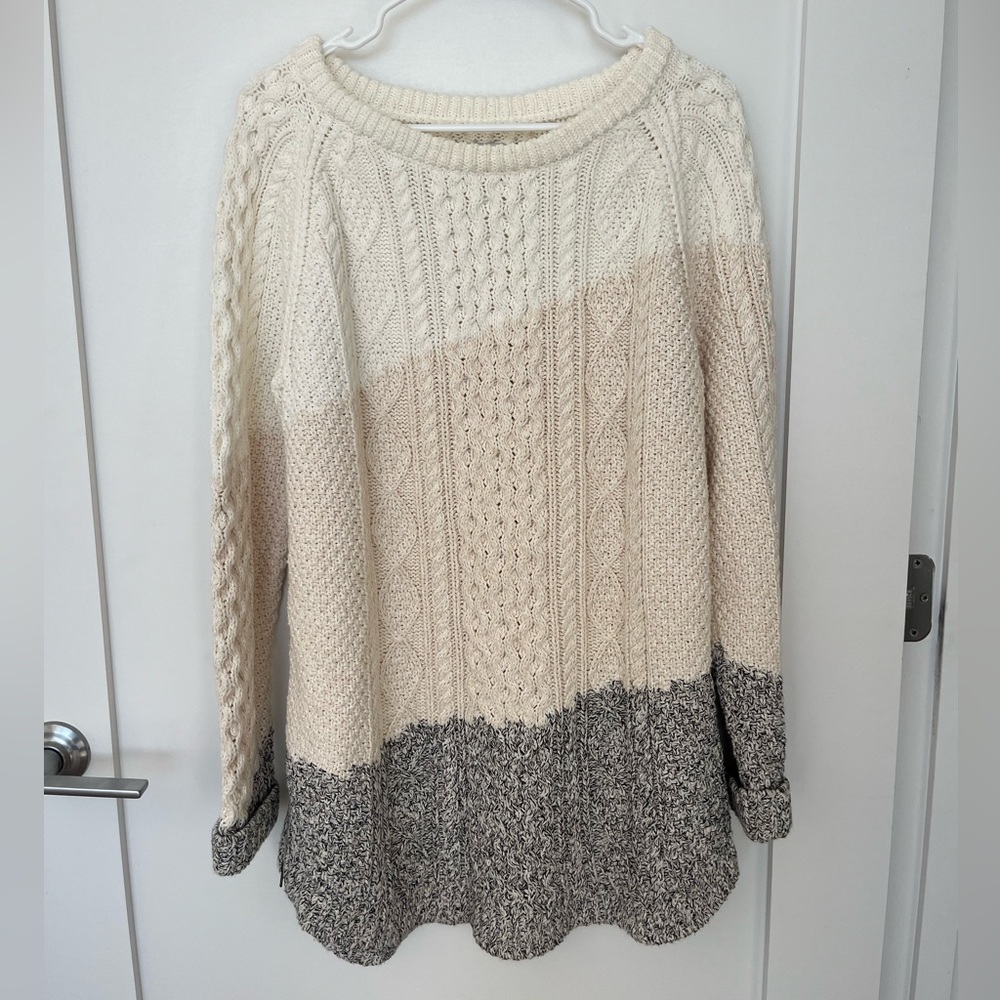 LL Bean Signature Women’s Cotton Fisherman Tunic Sweater